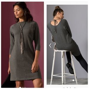 Peach Sylvie 3/4 sleeves midi Dress